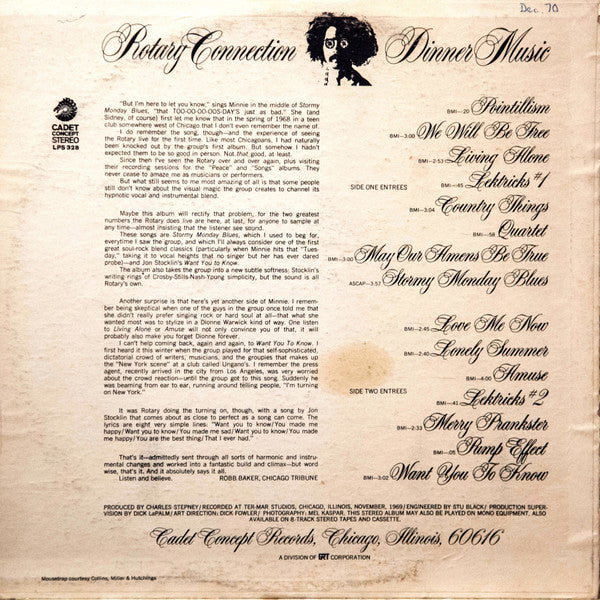 Rotary Connection - Dinner Music - LP