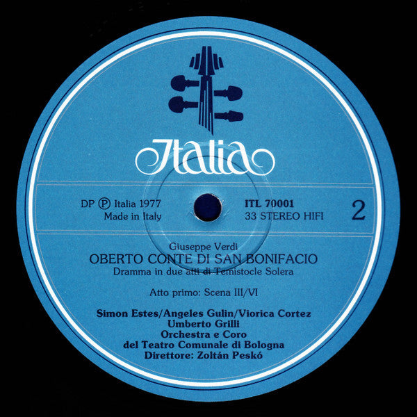 Giuseppe Verdi / Viorica Cortez, Angeles Gulin, Simon Estes, Umberto Grilli / Zoltán Peskó, Orchestra* E Coro del Teatro Comunale di Bologna - Oberto - Conte Di San Bonifacio - LP