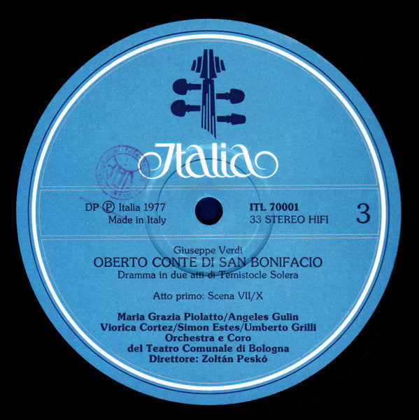 Giuseppe Verdi / Viorica Cortez, Angeles Gulin, Simon Estes, Umberto Grilli / Zoltán Peskó, Orchestra* E Coro del Teatro Comunale di Bologna - Oberto - Conte Di San Bonifacio - LP
