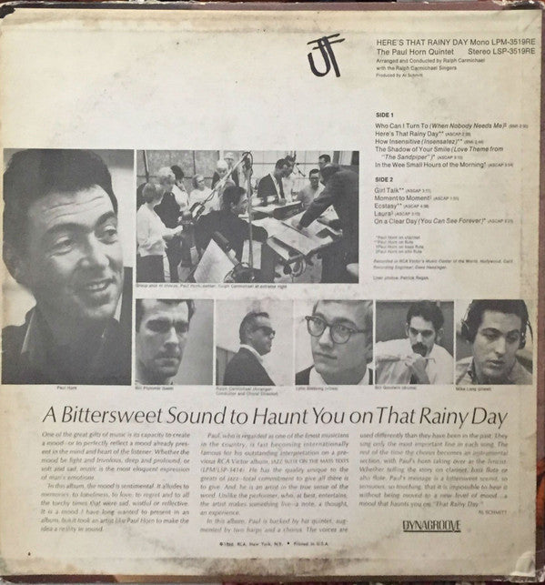The Paul Horn Quintet - Here's That Rainy Day - LP