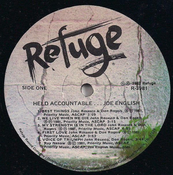 Joe English - Held Accountable - LP