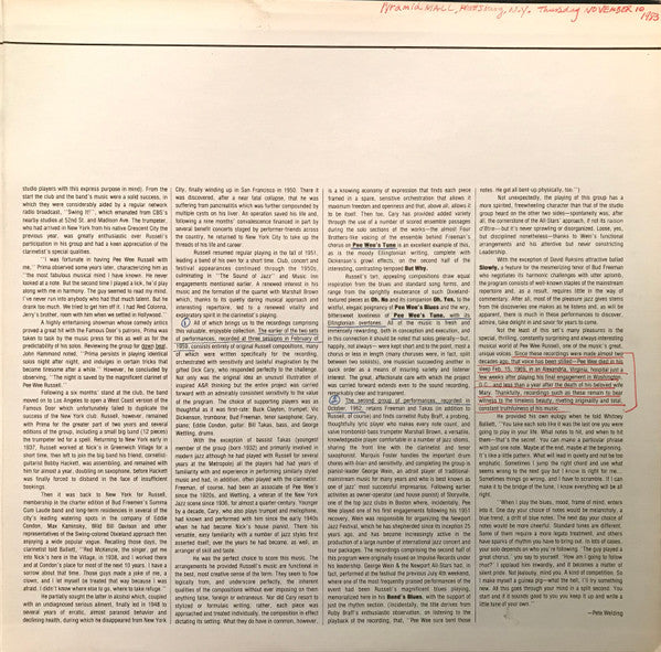 Pee Wee Russell / George Wein & The Newport All-Stars - Salute To Newport: Featuring Pee Wee Russell - LP