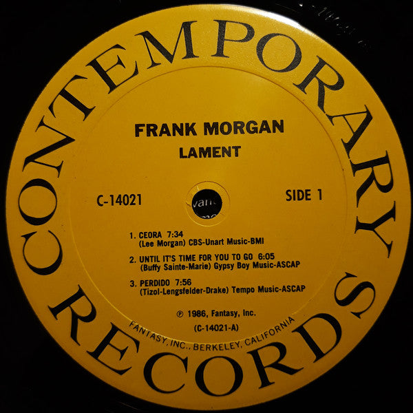 Frank Morgan - Lament - LP