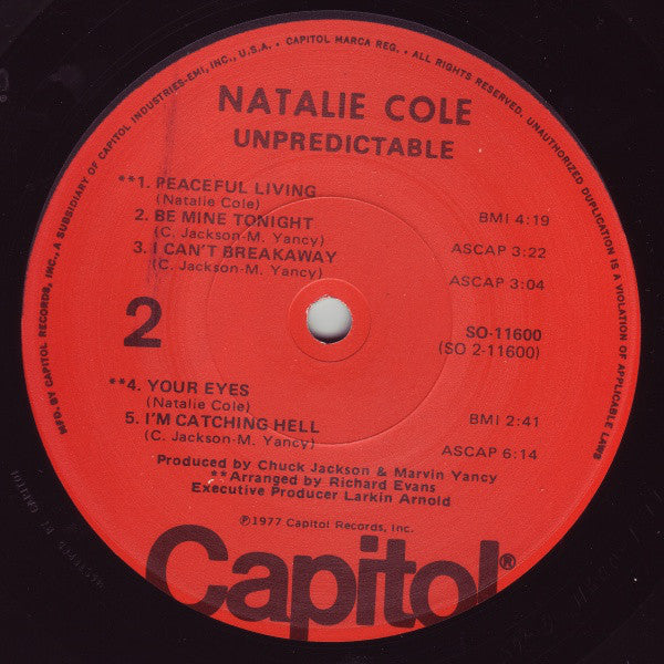 Natalie Cole - Unpredictable - LP