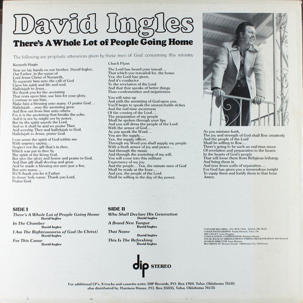 David Ingles  - There's A Whole Lot Of People Going Home - LP