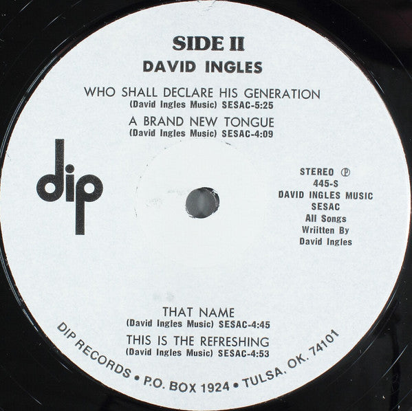 David Ingles  - There's A Whole Lot Of People Going Home - LP
