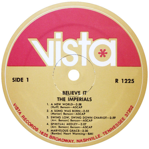 The Imperials* - Believe It - LP