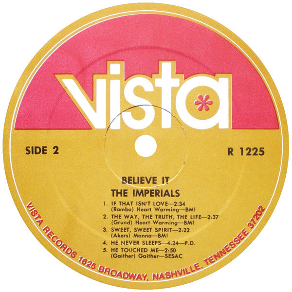 The Imperials* - Believe It - LP