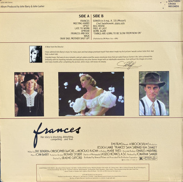 John Barry - Frances (Original Motion Picture Soundtrack) - LP