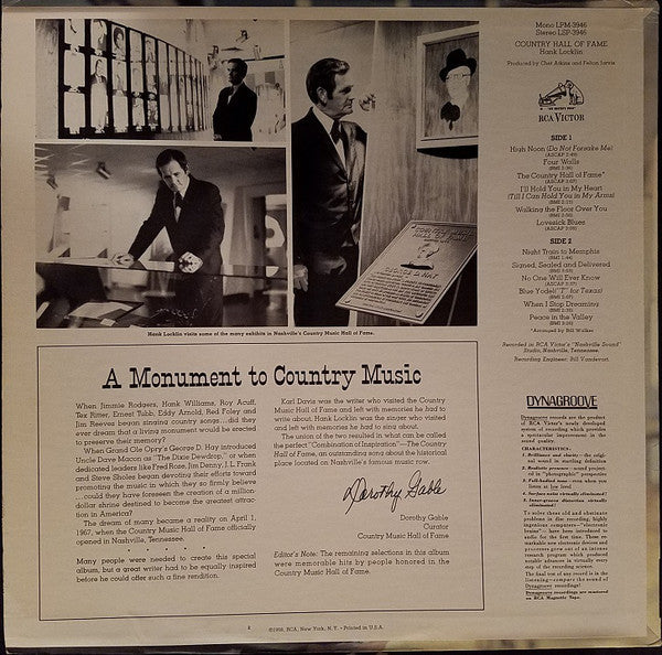 Hank Locklin - Country Hall Of Fame - LP