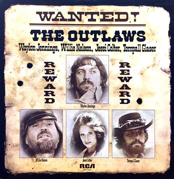 Waylon Jennings, Willie Nelson, Jessi Colter, Tompall Glaser - Wanted! The Outlaws - LP
