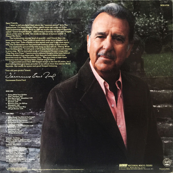Tennessee Ernie Ford, The Jordanaires - Swing Wide Your Golden Gate - LP