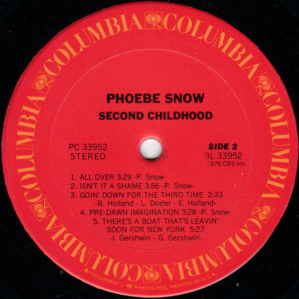 Phoebe Snow - Second Childhood - LP