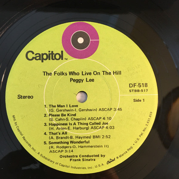 Peggy Lee - The Folks Who Live On The Hill - LP