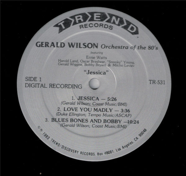 Gerald Wilson Orchestra Of The 80's - Jessica - LP
