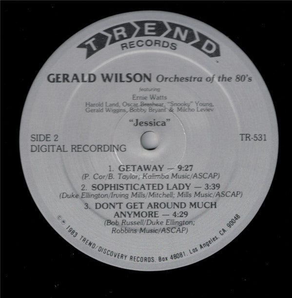 Gerald Wilson Orchestra Of The 80's - Jessica - LP