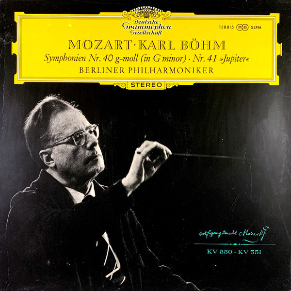 Mozart* • Karl Böhm, Berliner Philharmoniker - Symphonien Nr. 40 G-Moll (In G Minor) Nr. 41 Jupiter - LP