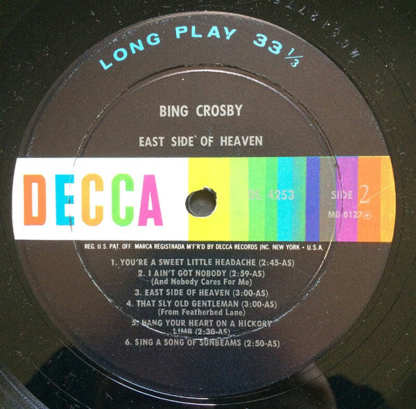 Bing Crosby - East Side Of Heaven - LP