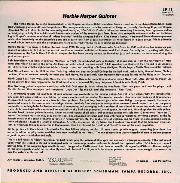 Herbie Harper Quintet - Herbie Harper Quintet - LP