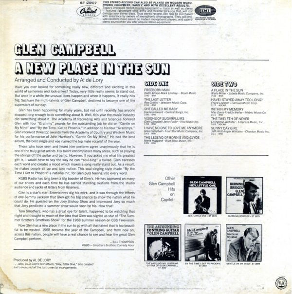 Glen Campbell - A New Place In The Sun - LP