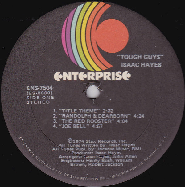 Isaac Hayes - Tough Guys (Music From The Soundtrack Of The Paramount Release 'Three Tough Guys') - LP