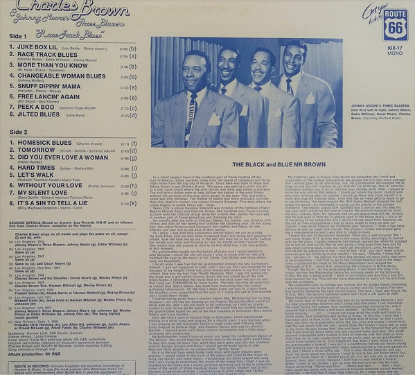 Charles Brown, Johnny Moore's Three Blazers - Race Track Blues - LP