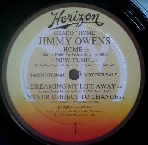 Jimmy Owens - Headin' Home - LP