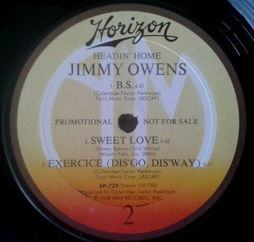 Jimmy Owens - Headin' Home - LP
