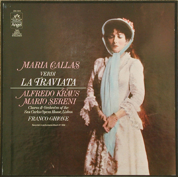 Giuseppe Verdi, Maria Callas, Alfredo Kraus, Mario Sereni, Franco Ghione, Orquestra Sinfónica Do Teatro Nacional De São Carlos, Lisboa - La Traviata - LP