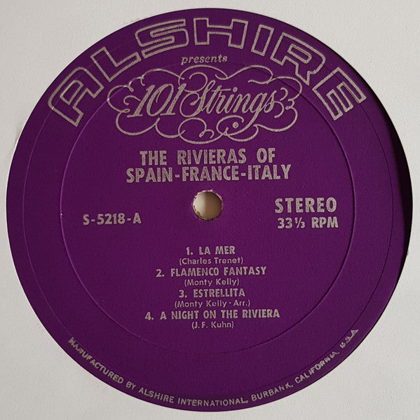 101 Strings - The Rivieras Of Spain France Italy - LP