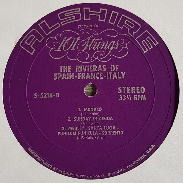 101 Strings - The Rivieras Of Spain France Italy - LP
