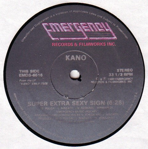 Kano - Now Baby Now / Super Extra Sexy Sign - LP