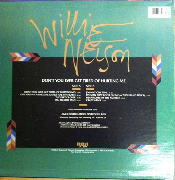 Willie Nelson - Don't You Ever Get Tired Of Hurting Me - LP