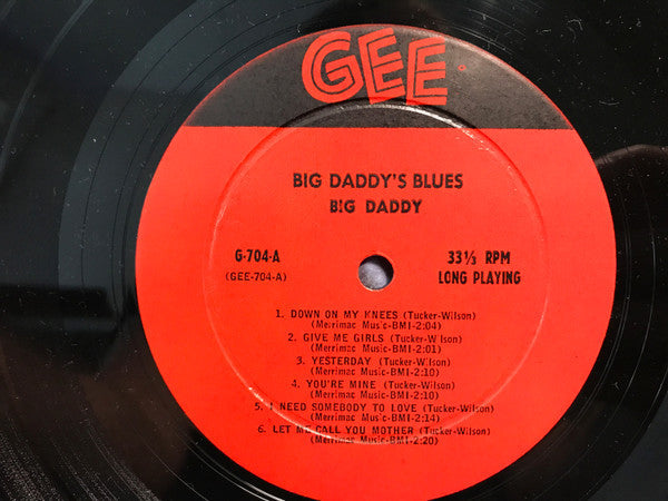 Big Daddy  - Big Daddy's Blues - LP