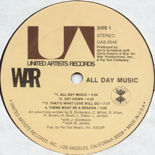 War - All Day Music - LP