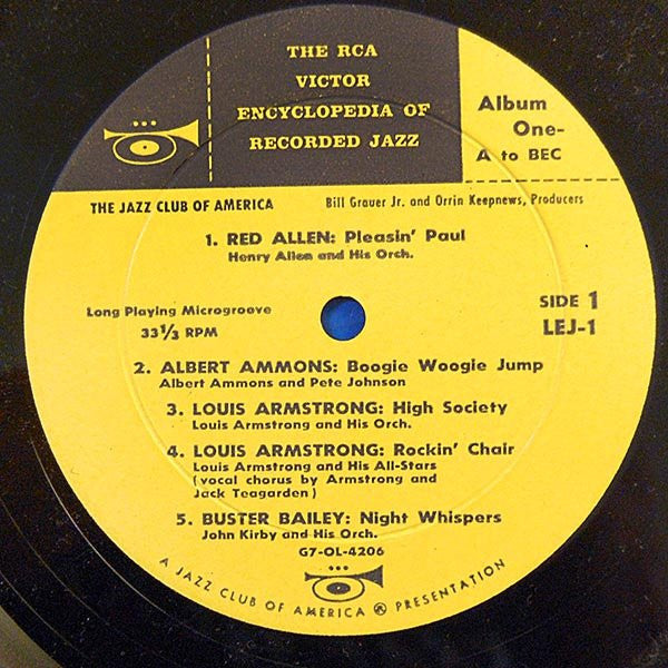 Various - The RCA Victor Encyclopedia Of Recorded Jazz: Album 1 All To Bec - LP
