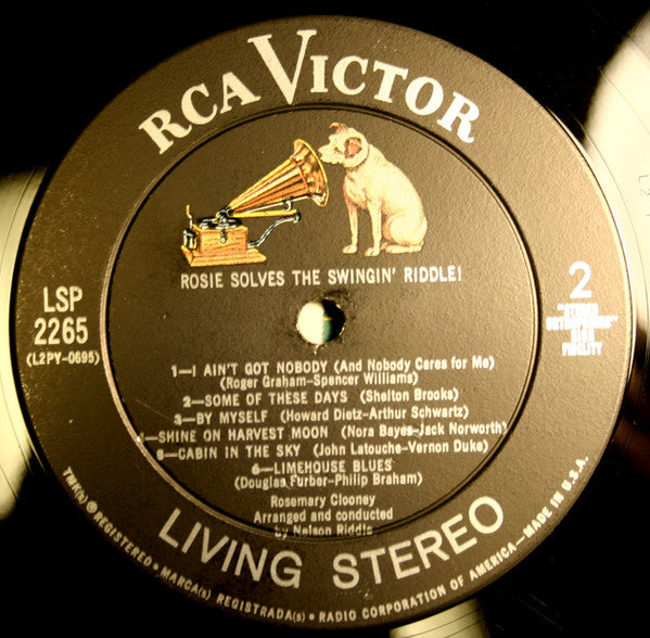Rosemary Clooney Arranged & Conducted By Nelson Riddle - Rosie Solves The Swingin' Riddle! - LP