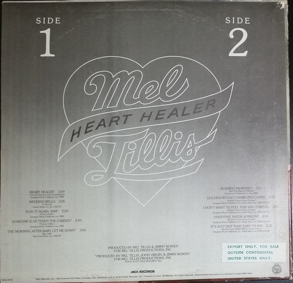 Mel Tillis - Heart Healer - LP