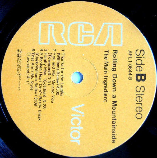 The Main Ingredient - Rolling Down A Mountainside - LP