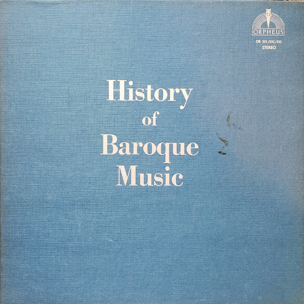 Biedermeier Chamber Ensemble*, Austrian Tonkünstler Orchestra, Vienna*, Kurt List* - History Of Baroque Music - LP