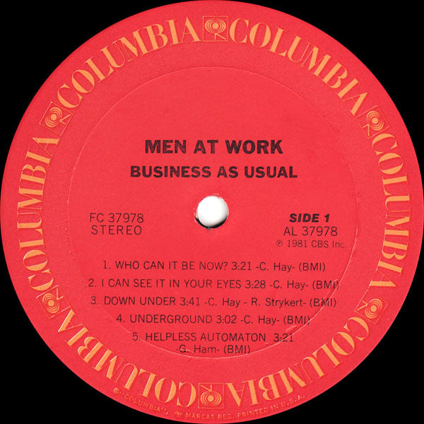 Men At Work - Business As Usual - LP