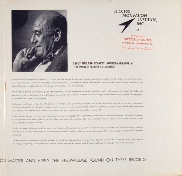 Millard Bennett - The Power Of Inspired Salesmanship - LP