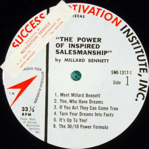 Millard Bennett - The Power Of Inspired Salesmanship - LP