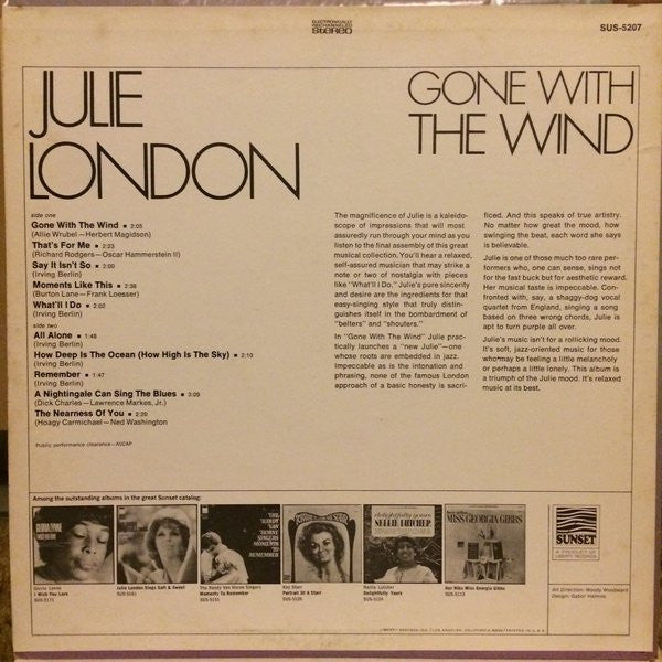 Julie London - Gone With The Wind - LP