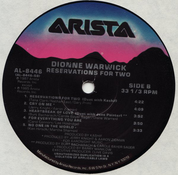 Dionne* - Reservations For Two - LP