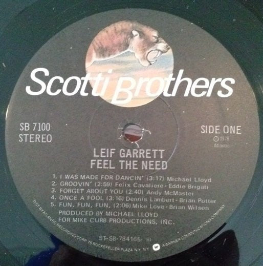 Leif Garrett - Feel The Need - LP
