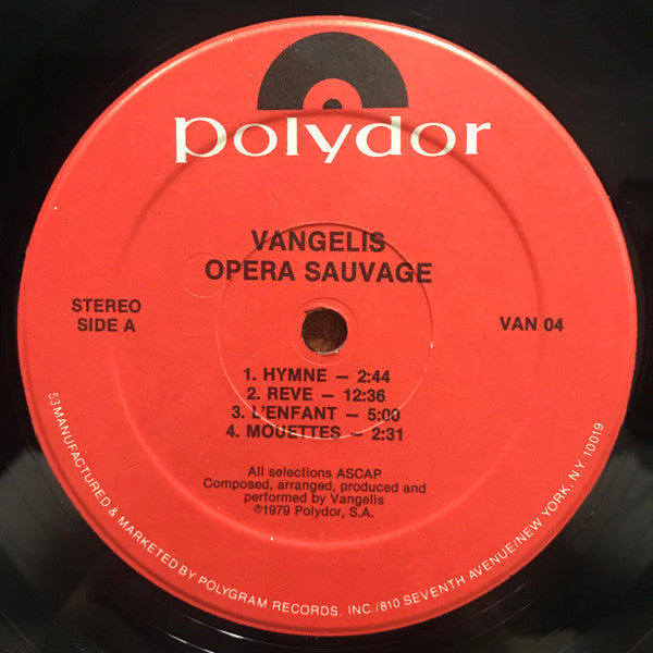 Vangelis - Opera Sauvage - LP
