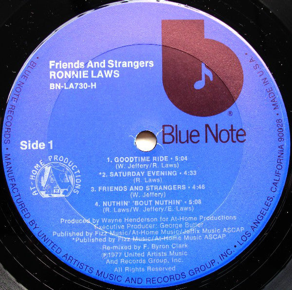 Ronnie Laws - Friends And Strangers - LP
