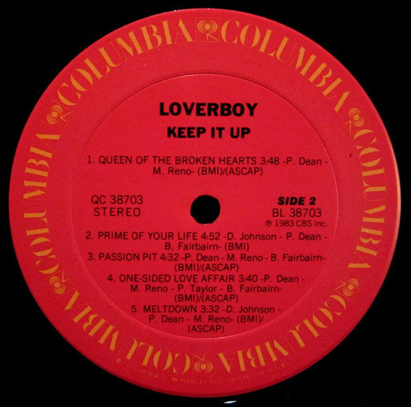 Loverboy - Keep It Up - LP