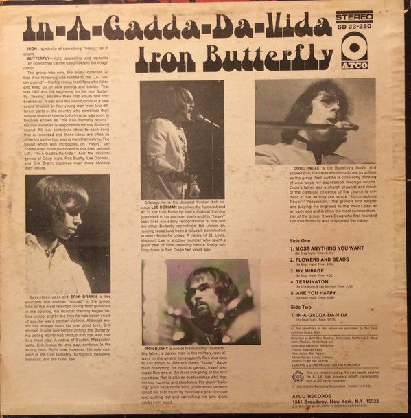 Iron Butterfly - In-A-Gadda-Da-Vida - LP